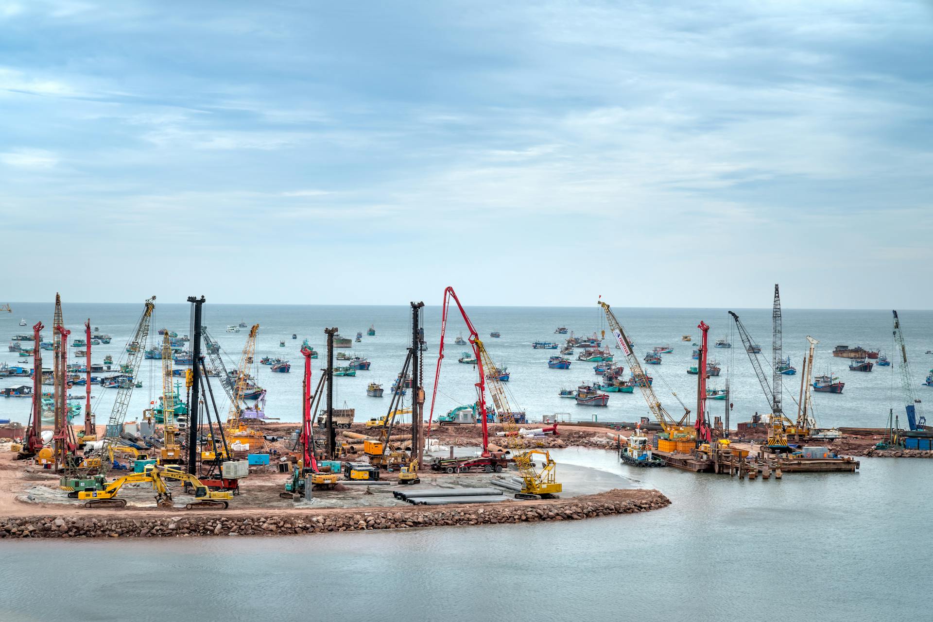 Construction port infrastructure béton Afrique